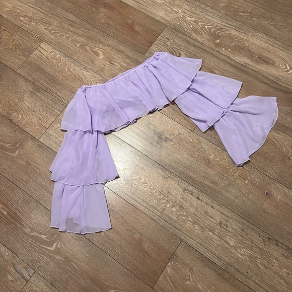 Guess Ruffle Crop Top - Picture 1 of 2